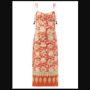 Prettier In Spanish Printed Cotton Slip Dress By Johanna Ortiz